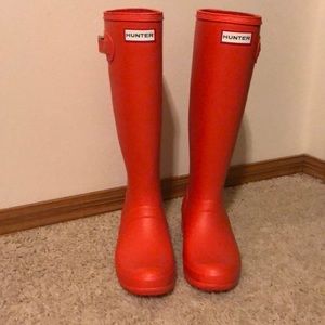 Orange Hunter Rain Boots